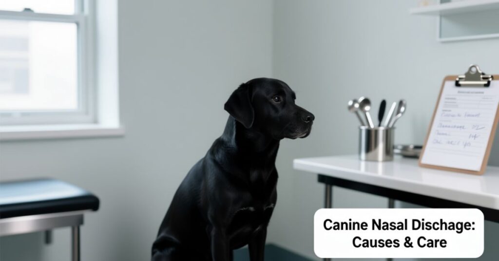 dog nose dripping anxiety