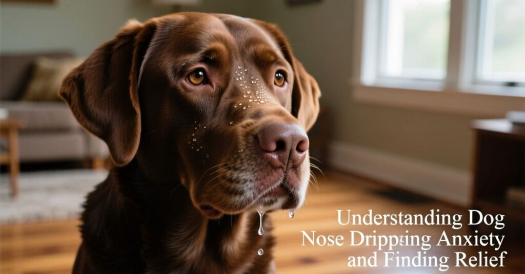 dog nose dripping anxiety
